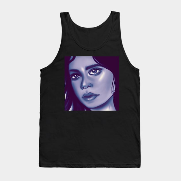 Beautiful Purple Girl painting Tank Top by galaxieartshop